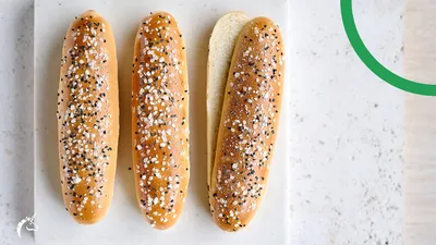 Plant based hot dog bun